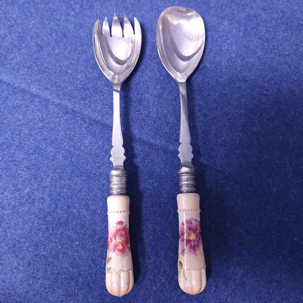 Devonware & Silverplate Salad Servers, Victorian