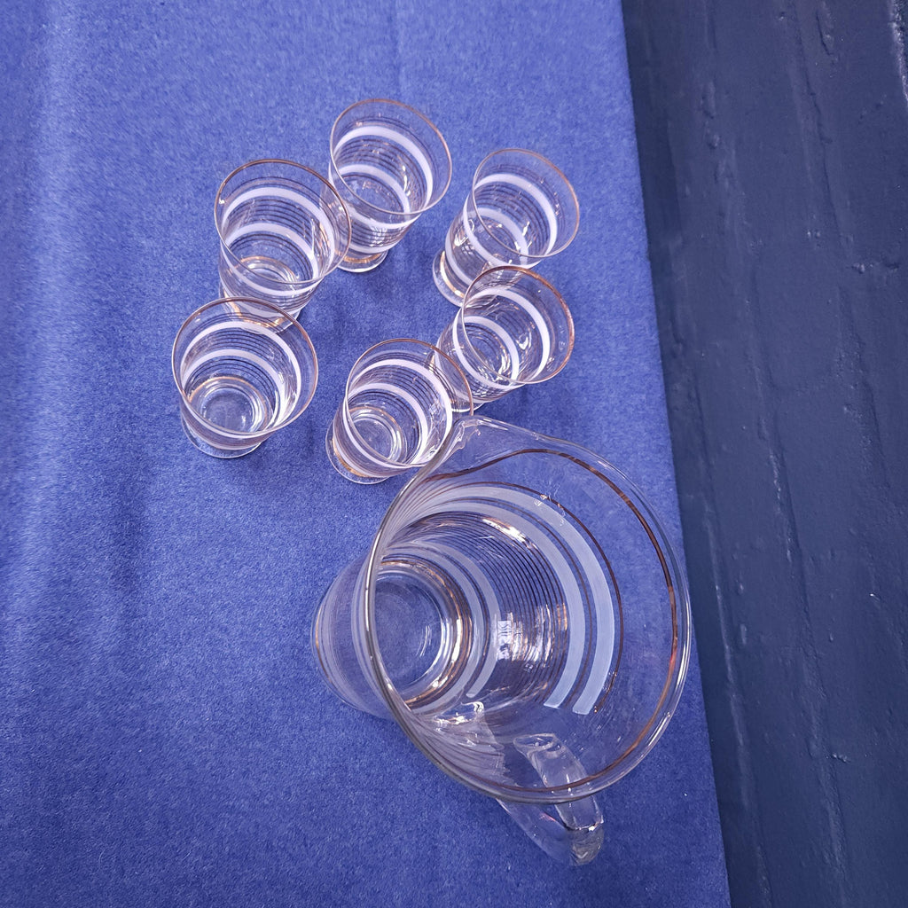 Art Deco Lemonade Set, Pitcher and Glasses