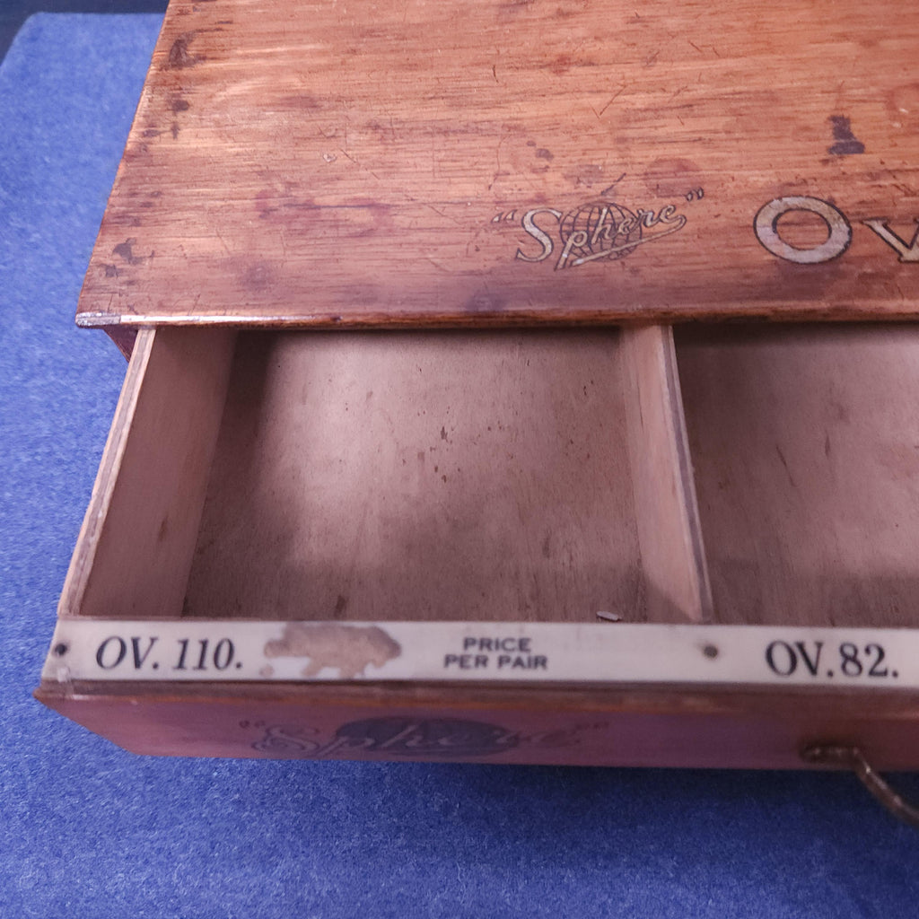 Early 20thC Retail Counter Top Haberdashery Drawers for Sphere Oval-Oct Suspenders