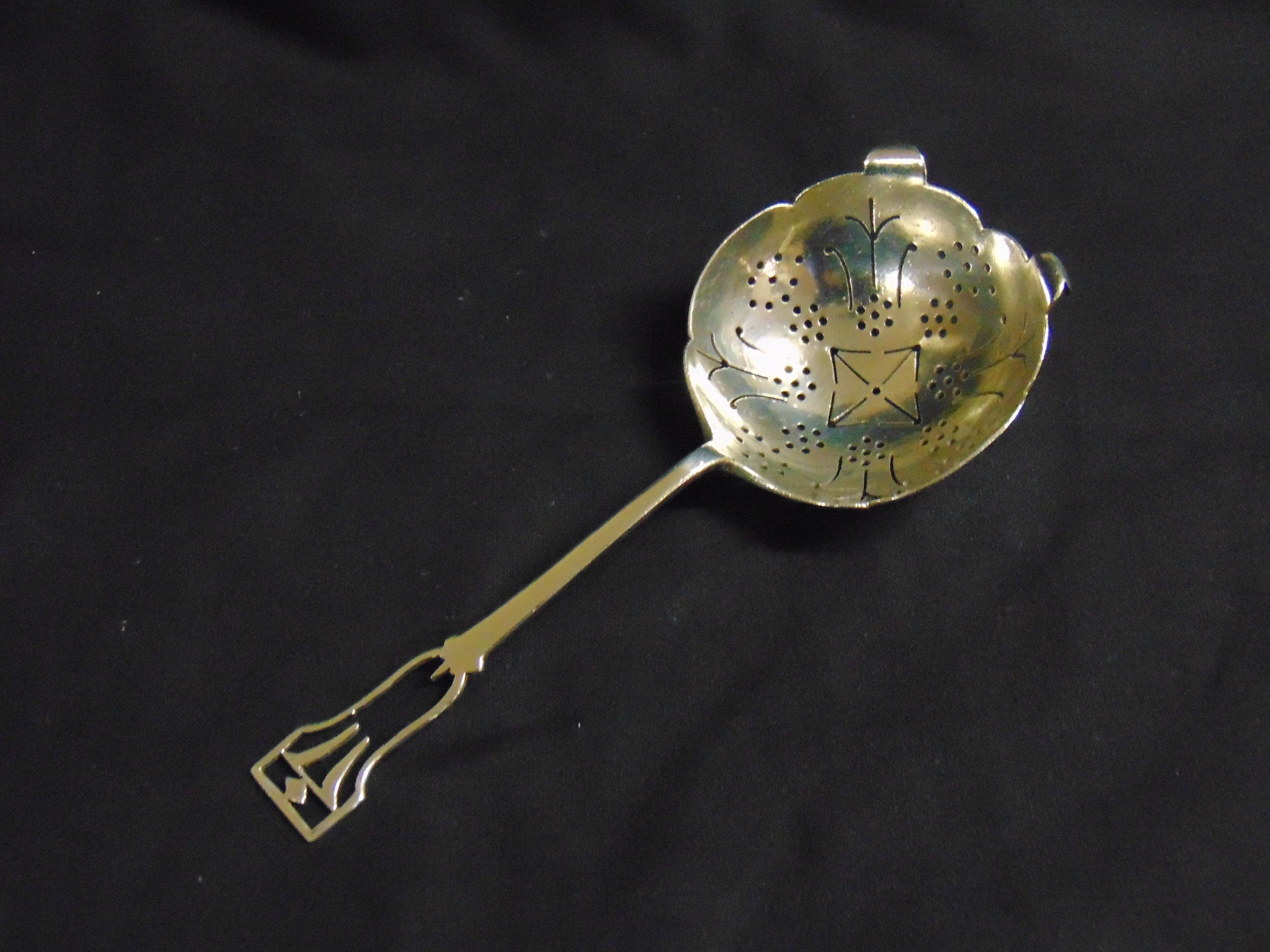 Hallmarked Silver Tea Strainer, Birmingham 1953