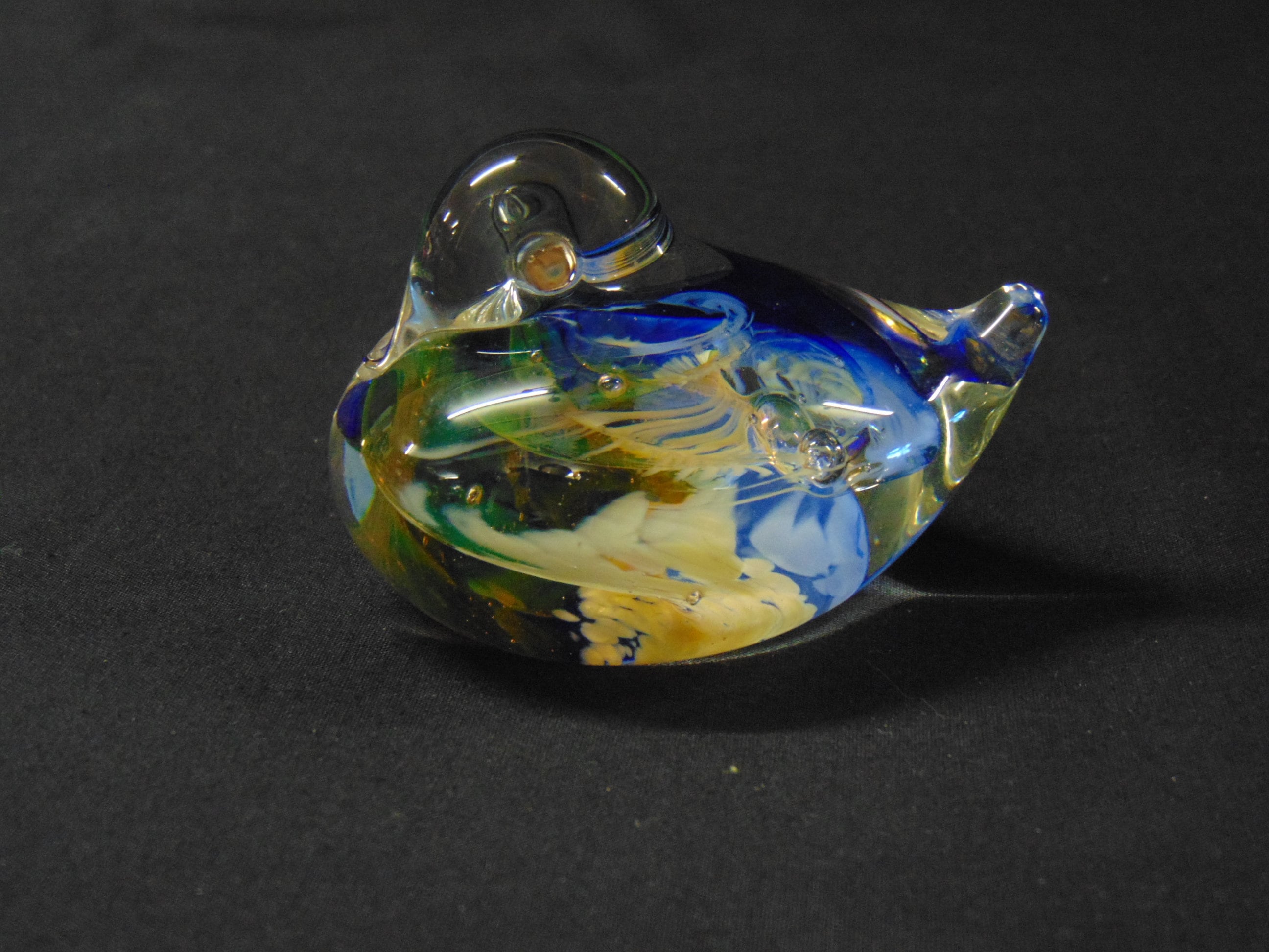 Handmade in Scotland, Vintage Selkirk Glass Bird Paperweight