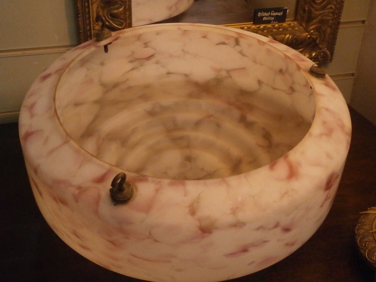 Large Plafonnier - Fly Catcher - Glass Ceiling Light - Art Deco - Vintage