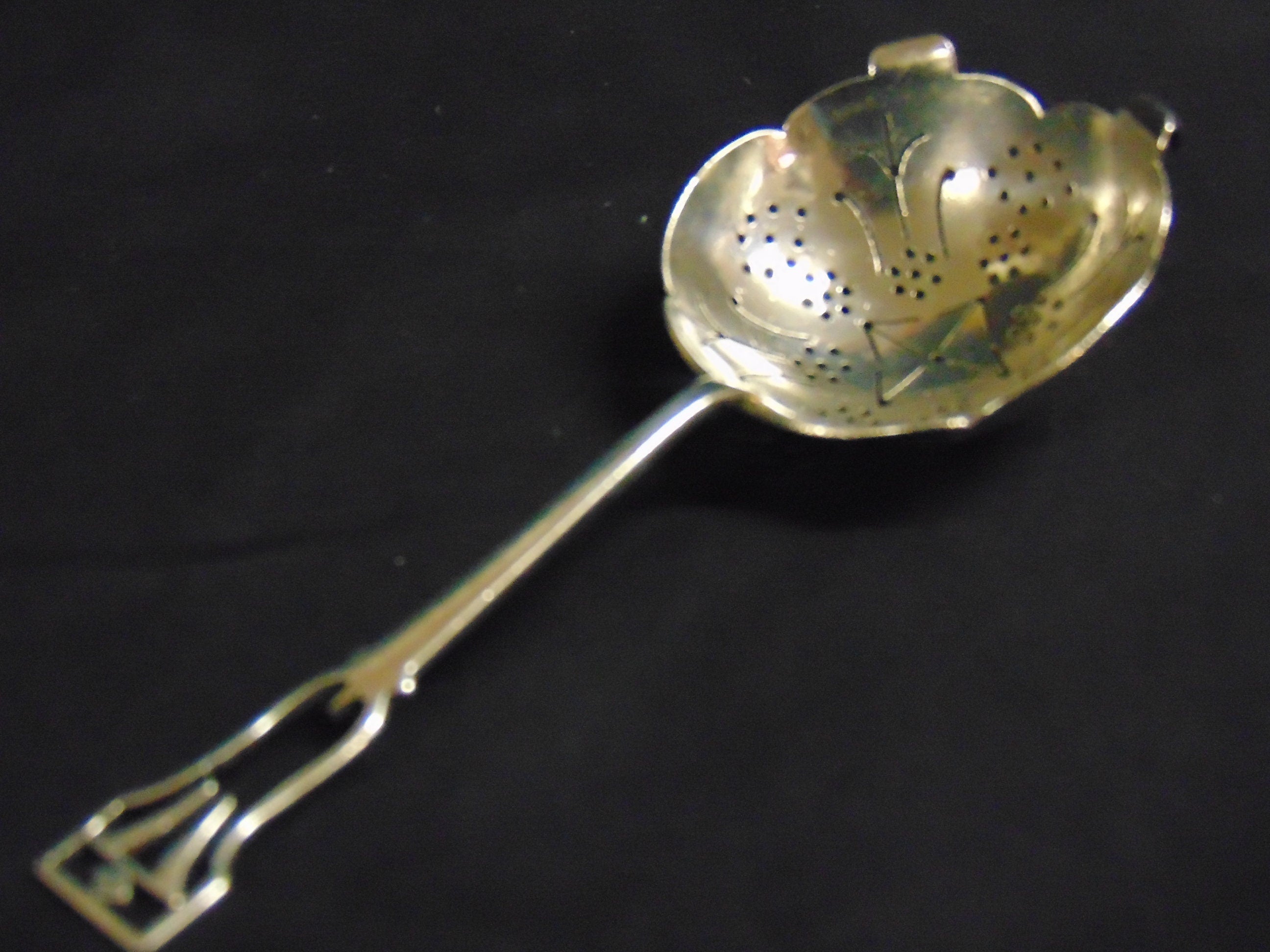 Hallmarked Silver Tea Strainer, Birmingham 1953