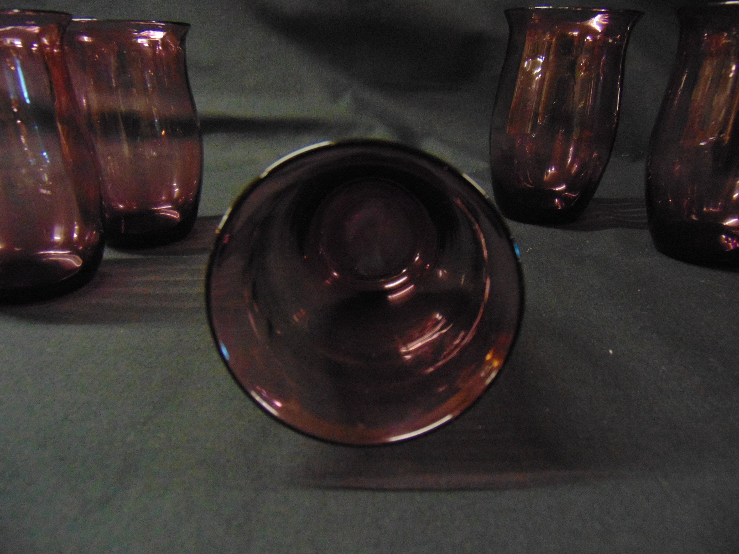 Aubergine Glass Lemonade Set, Jug/Pitcher and 6 Glasses