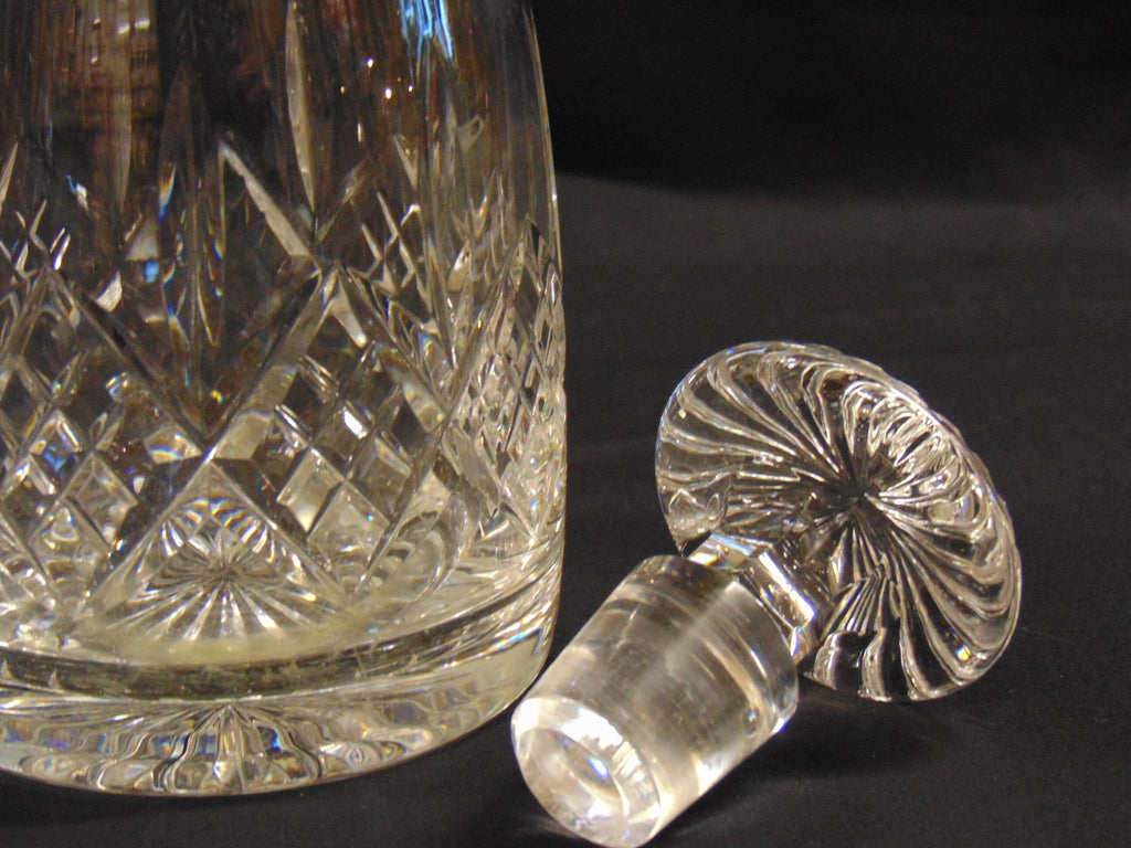 Stuart Crystal Glengarry Cambridge Cut Crystal Mushroom Stopper Decanter
