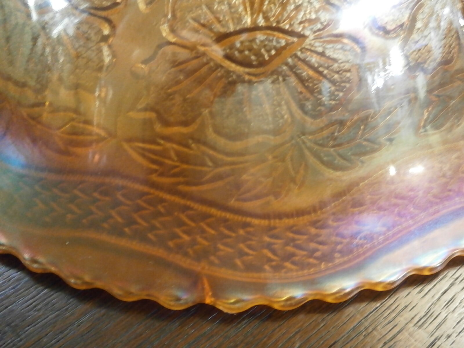 Edwardian Carnival Glass Bowl