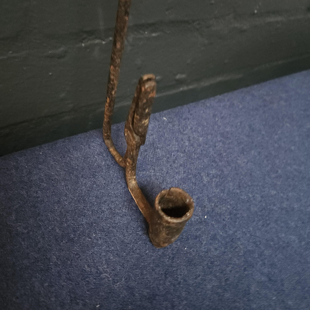 Welsh Hanging Rushlight and Candle Holder, circa late 18th Century