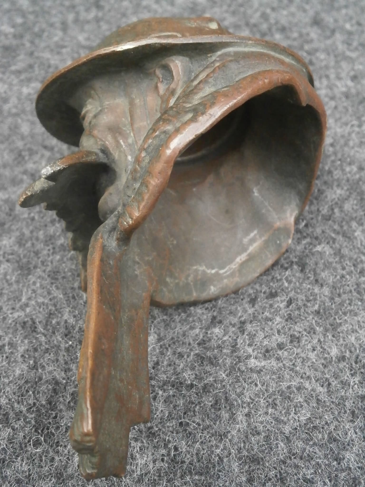 Antique Patinated Bronze Old Bill Car Mascot - Bruce Bairnsfather