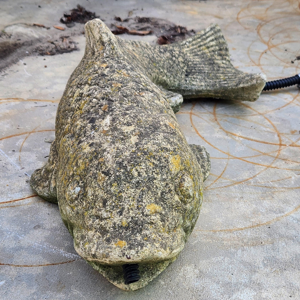 Weathered Koi Carp Water Fountain - Reconstituted Stone