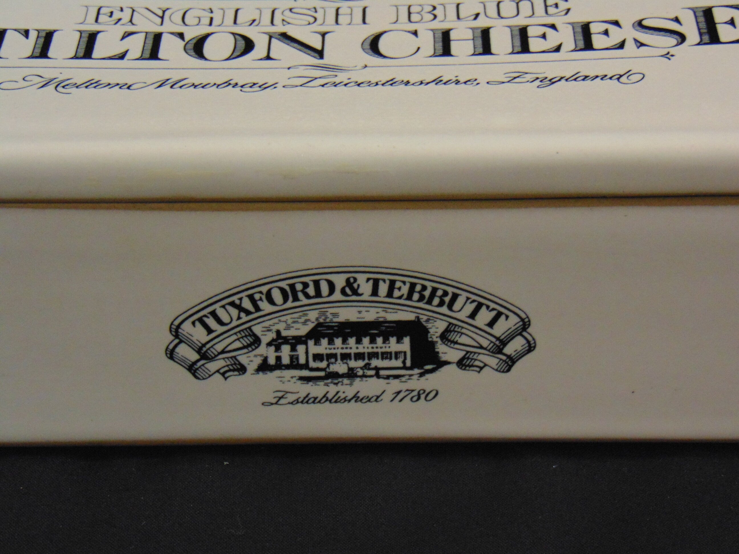 Vintage Grocers Advertising, Made by Denby for Tuxford and Tebbutt Stilt0n Cheese