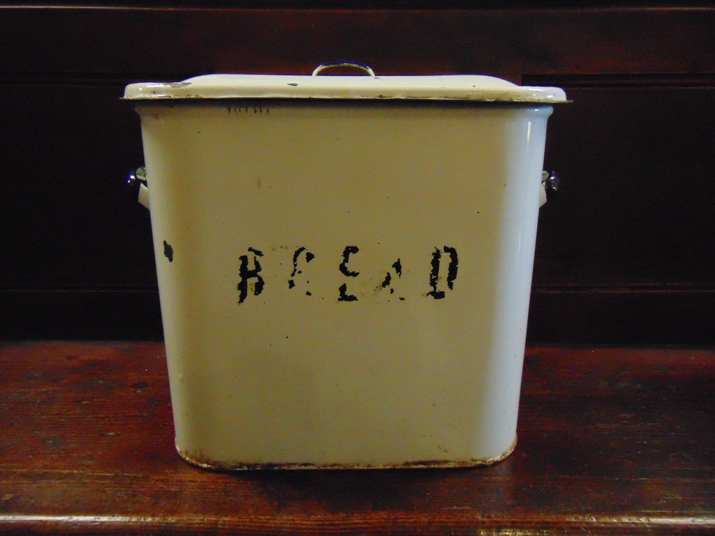 Enamelled Bread Bin - Vintage