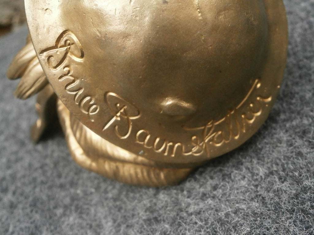 Early 20thC Patinated Bronze Old Bill Car Mascot - Bruce Bairnsfather