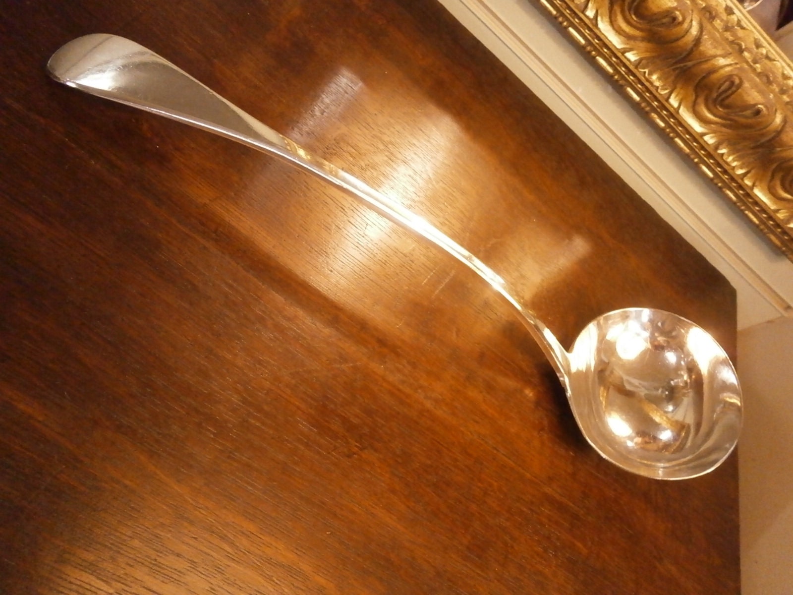 Large Silver Plate Ladle -- Vintage