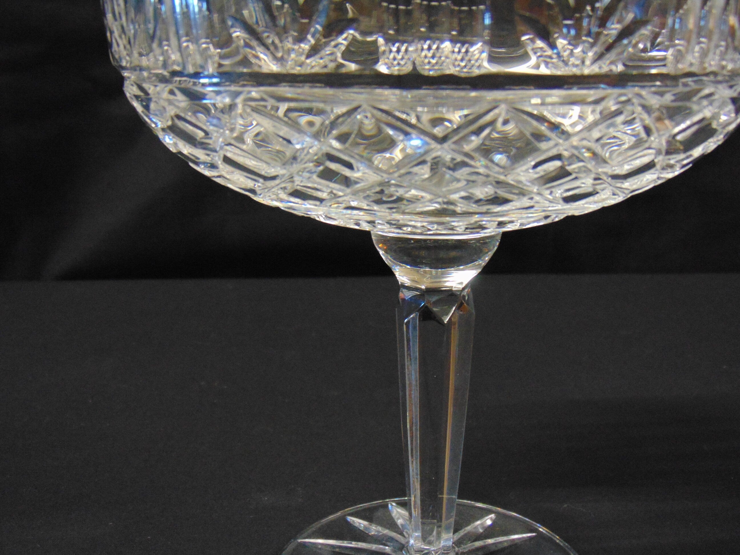 Victorian Hand Cut Crystal Pedestal Comport