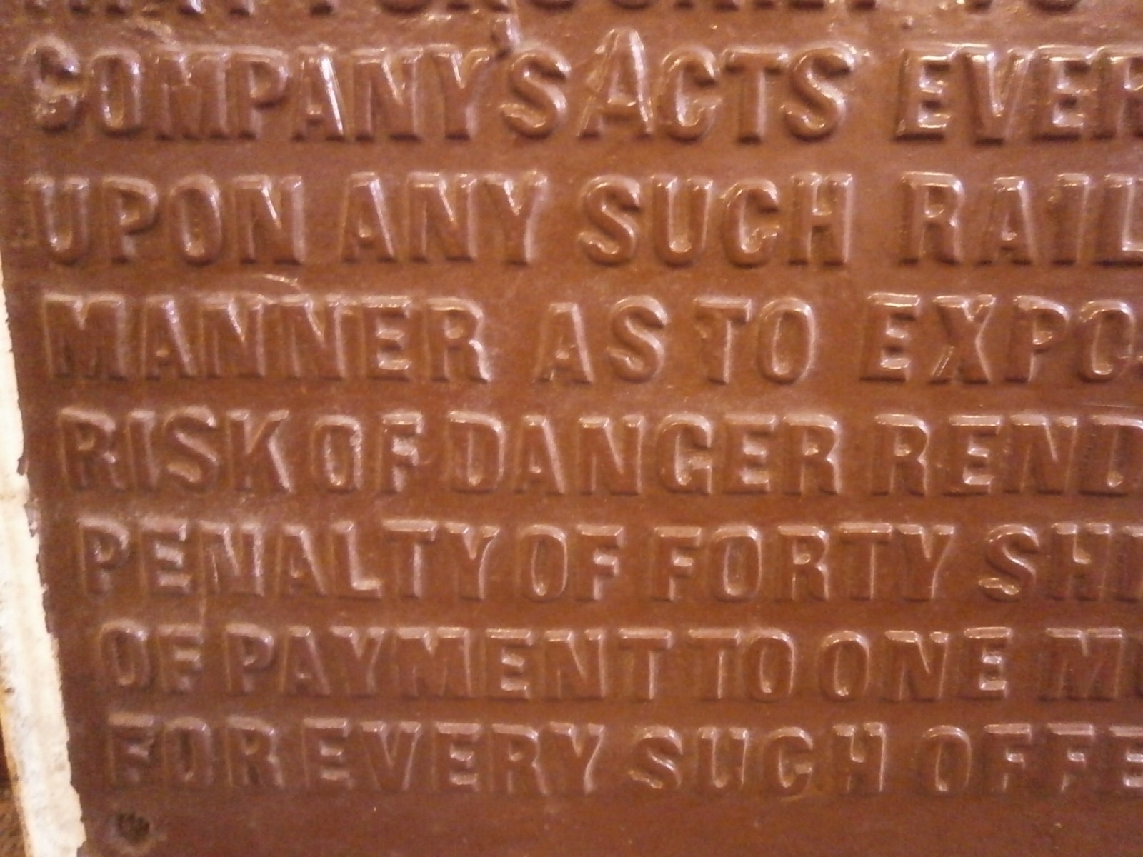 Cast Iron GWR Railway Notice Sign, Trespasser Warning, Original Antique