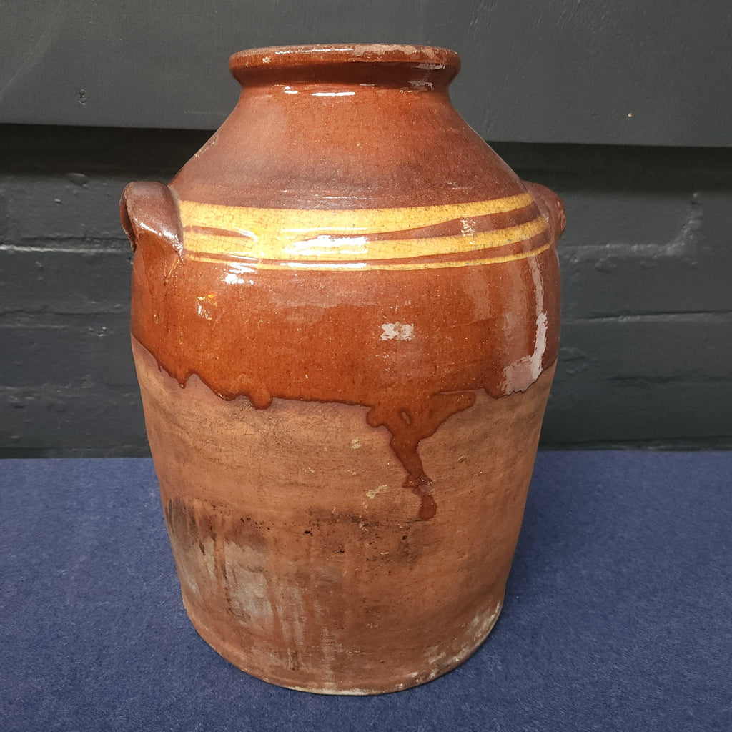 19thC Salopian Terracotta Dairy or Cider Flagon