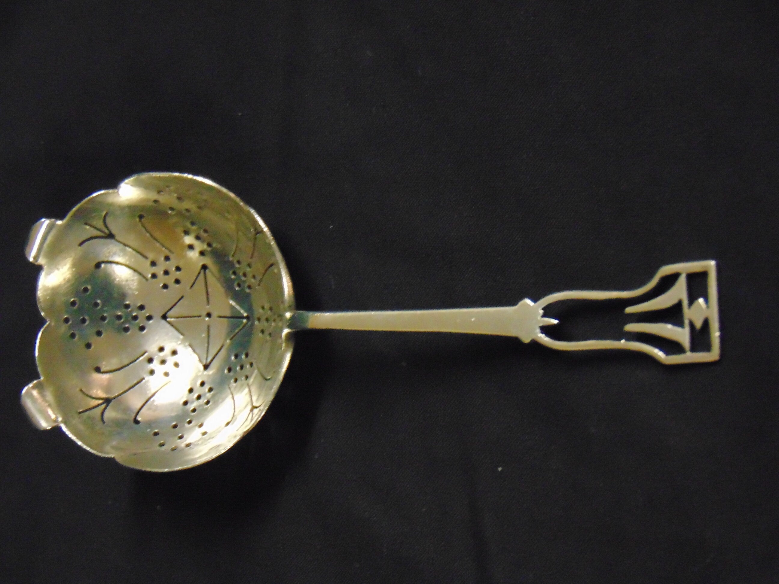 Hallmarked Silver Tea Strainer, Birmingham 1953