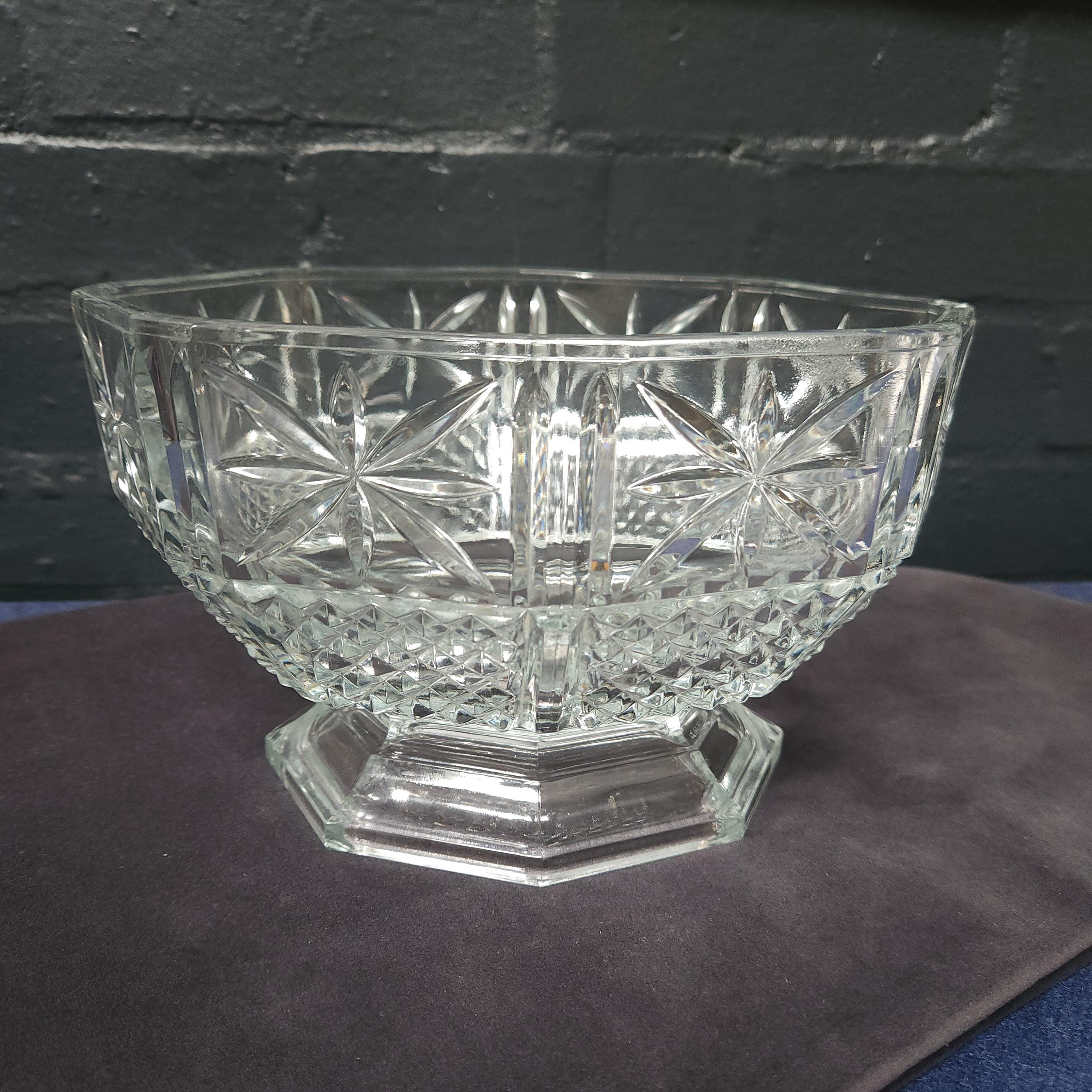 Italian Pressed Glass Decorative Bowl