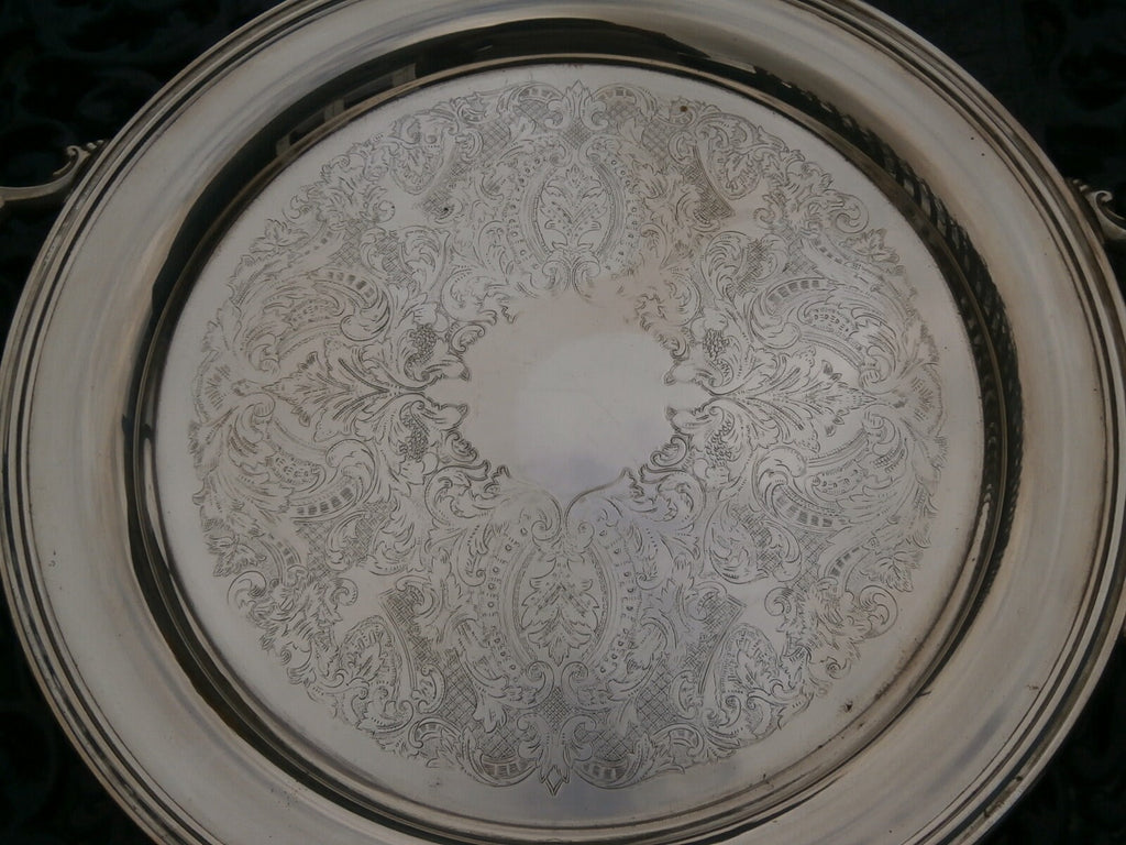 Vintage Mid Century Silver Plate Tray - Vintage