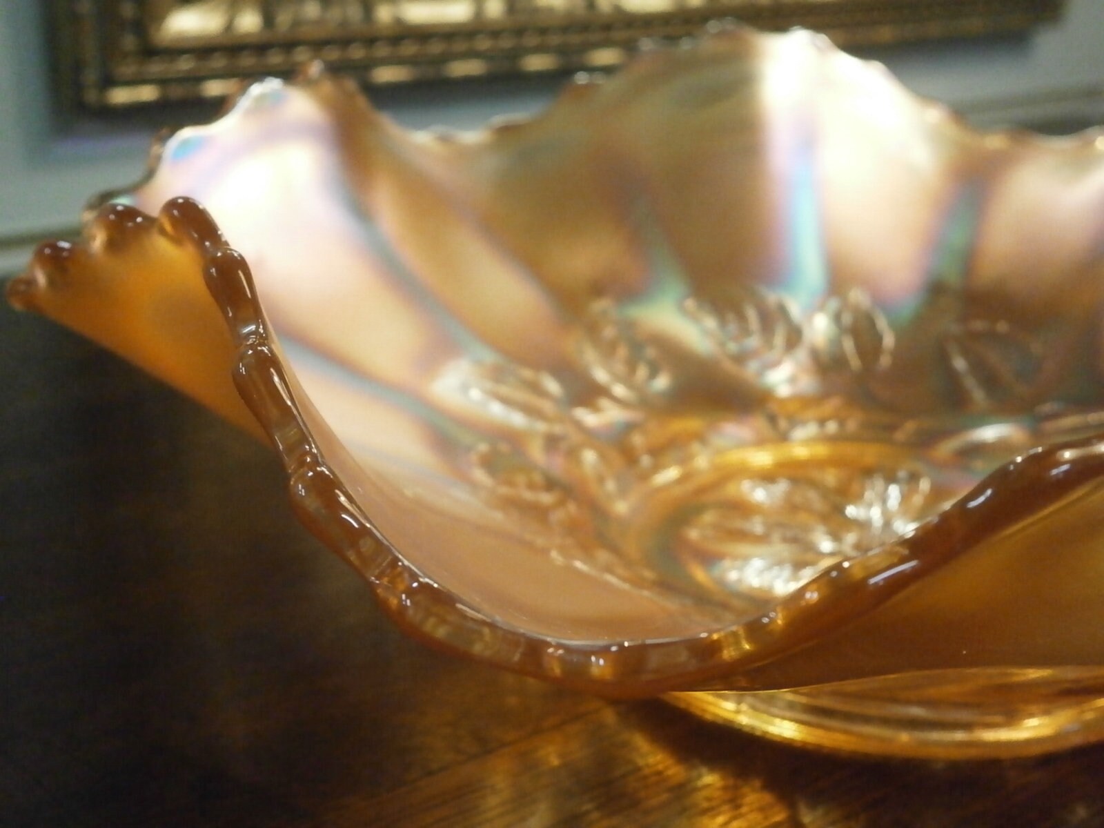 Edwardian Carnival Glass Bowl