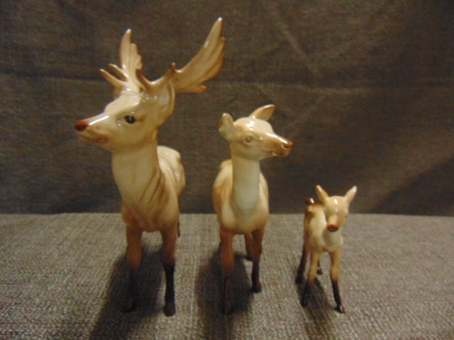 Beswick Deer Family - Stag, Doe and Fawn