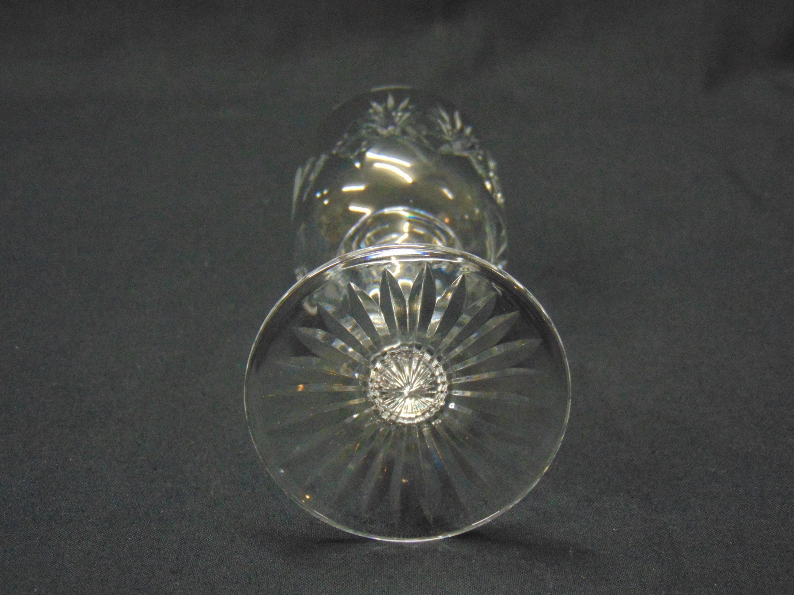 Heavy Cut Glass Wine Glass for the Bugatti Owners Club Award