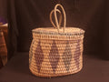 Vintage Large Woven Grass Lidded Basket