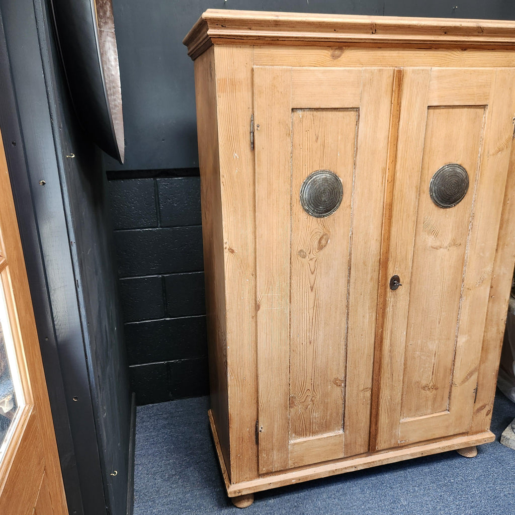 19thC Continental Pine Larder Cupboard