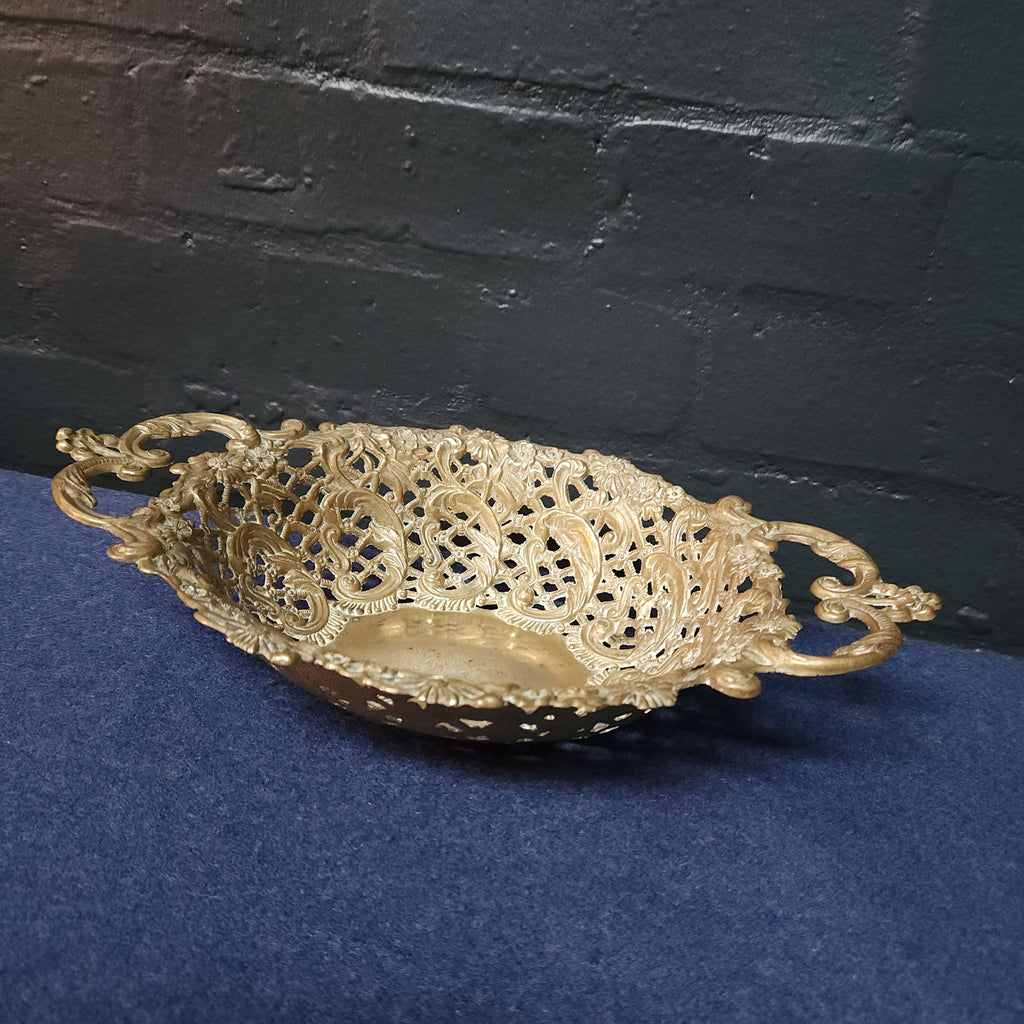 Italian Baroque Brass Basket