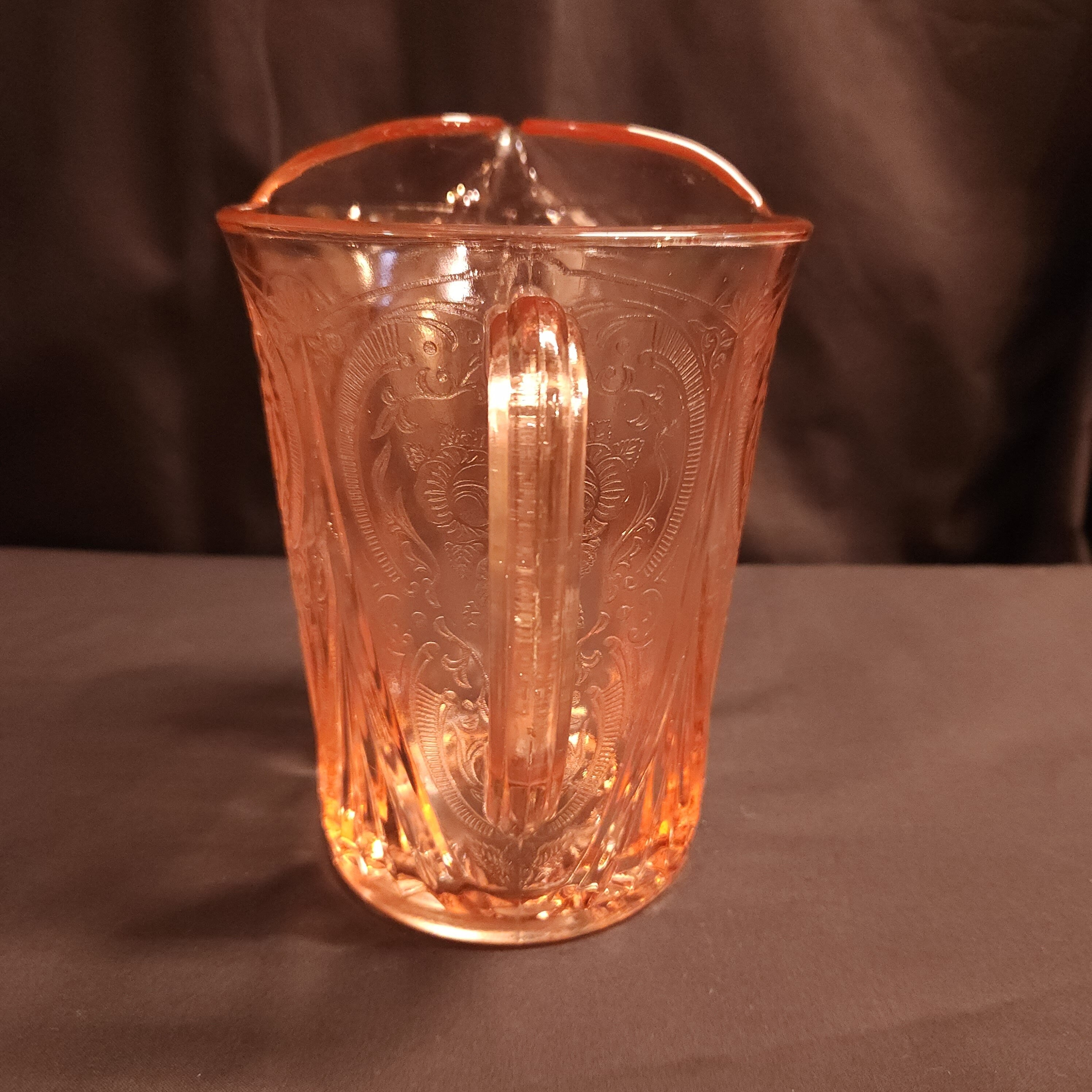 Vintage Hazel Atlas Pink Glass Lemonade Jug