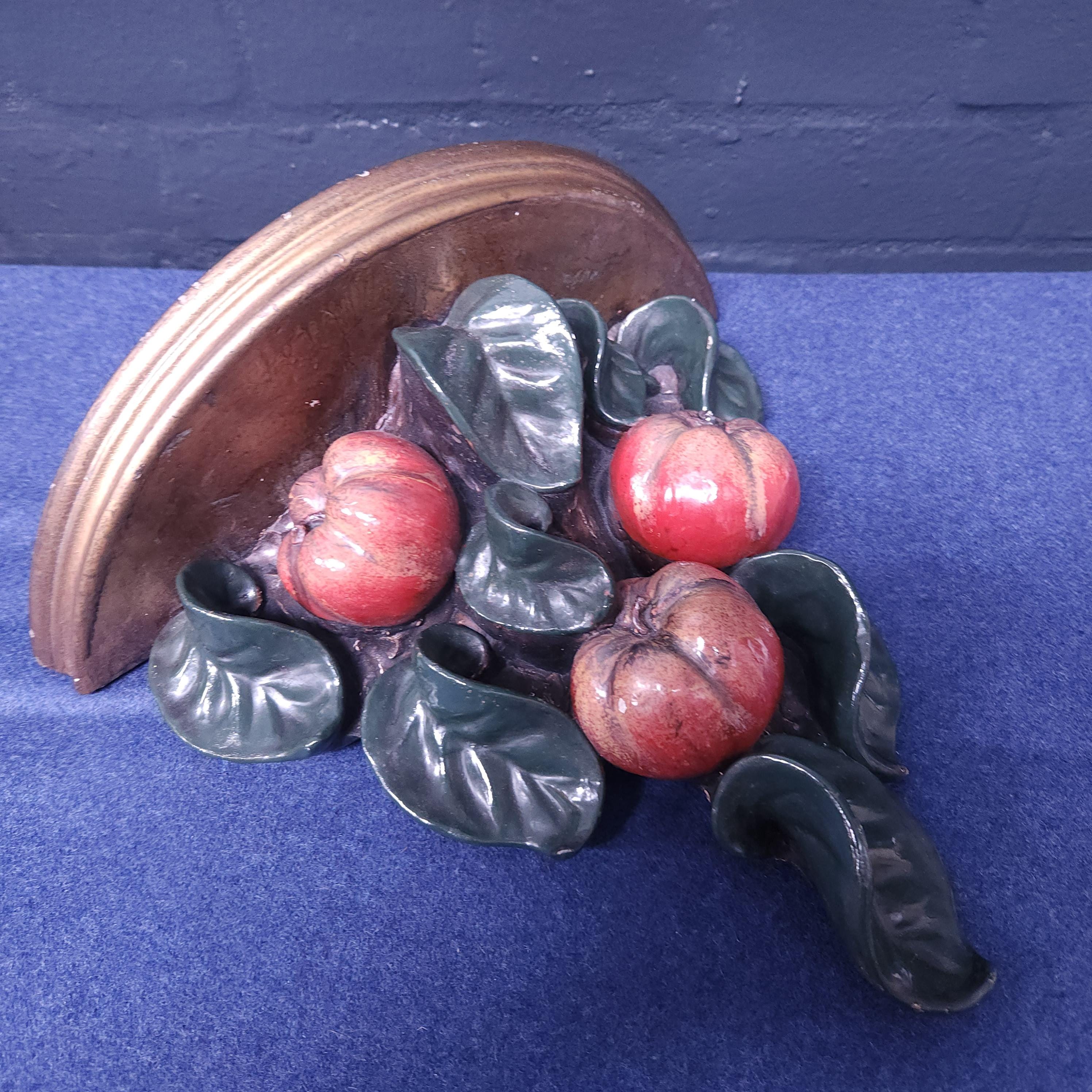 Vintage Chalkware Decorative Shelf, Possibly Italian