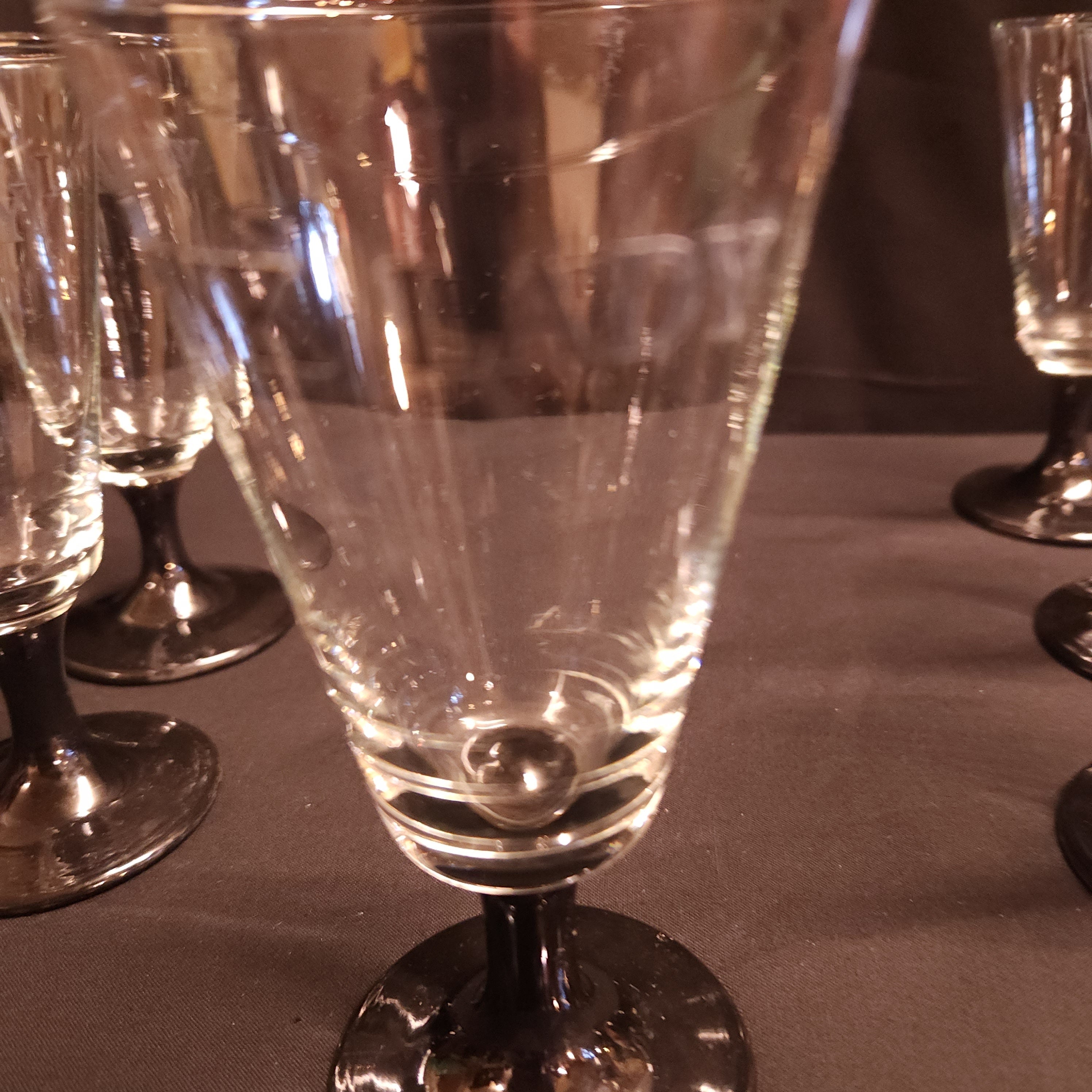 Set 5 Vintage 1970's Pink Lady Cocktail Glasses