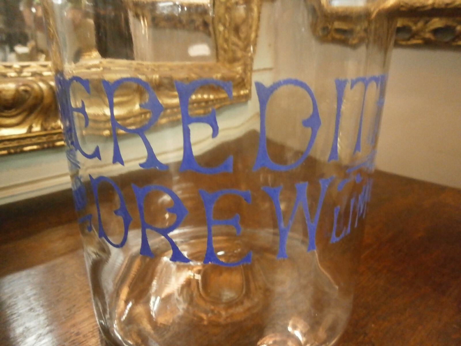 Rare Edwardian Meredith Drew Counter Top Biscuit Jar -- Antique