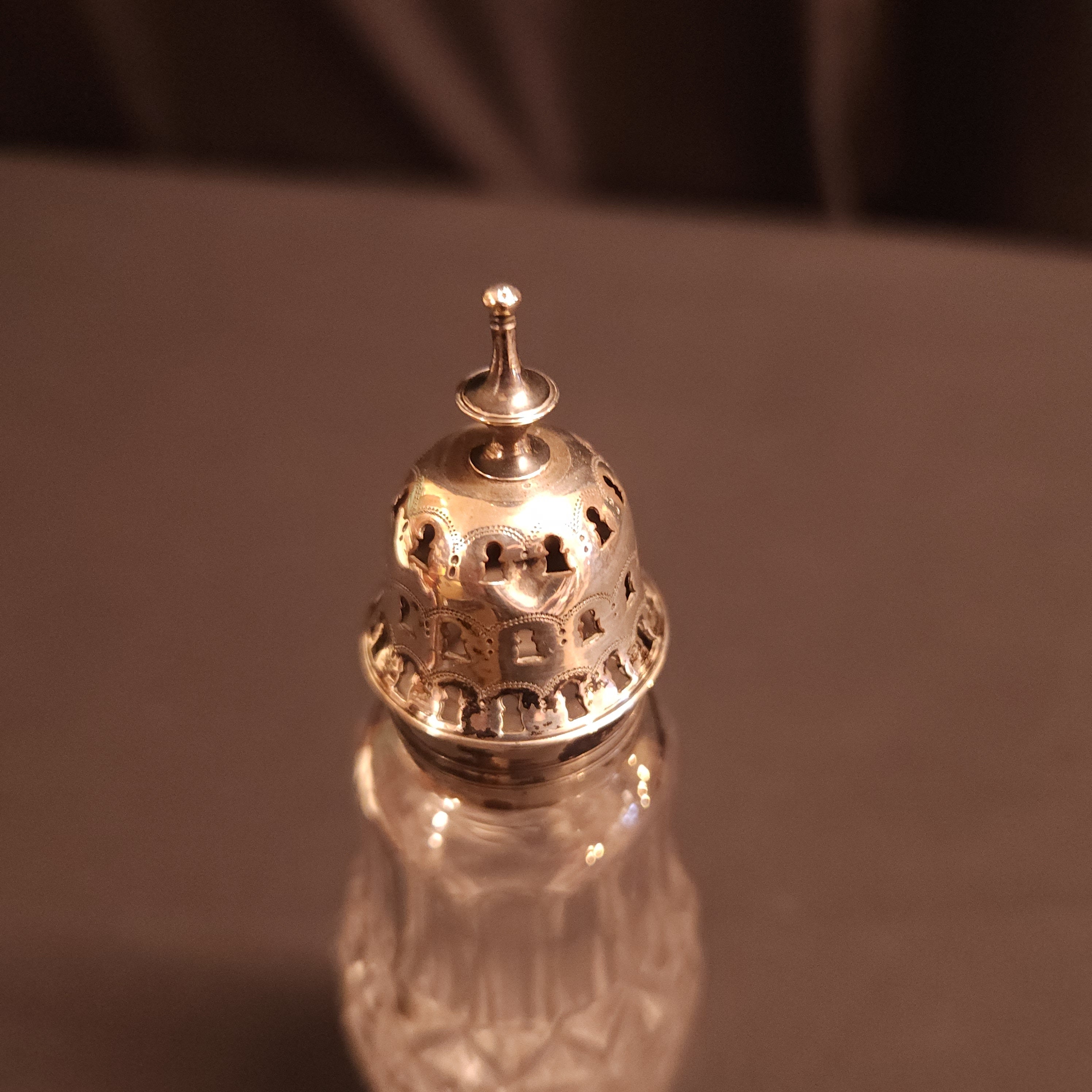 Sugar Sifter, Hallmarked Silver London 1798, Peter and Ann Bateman