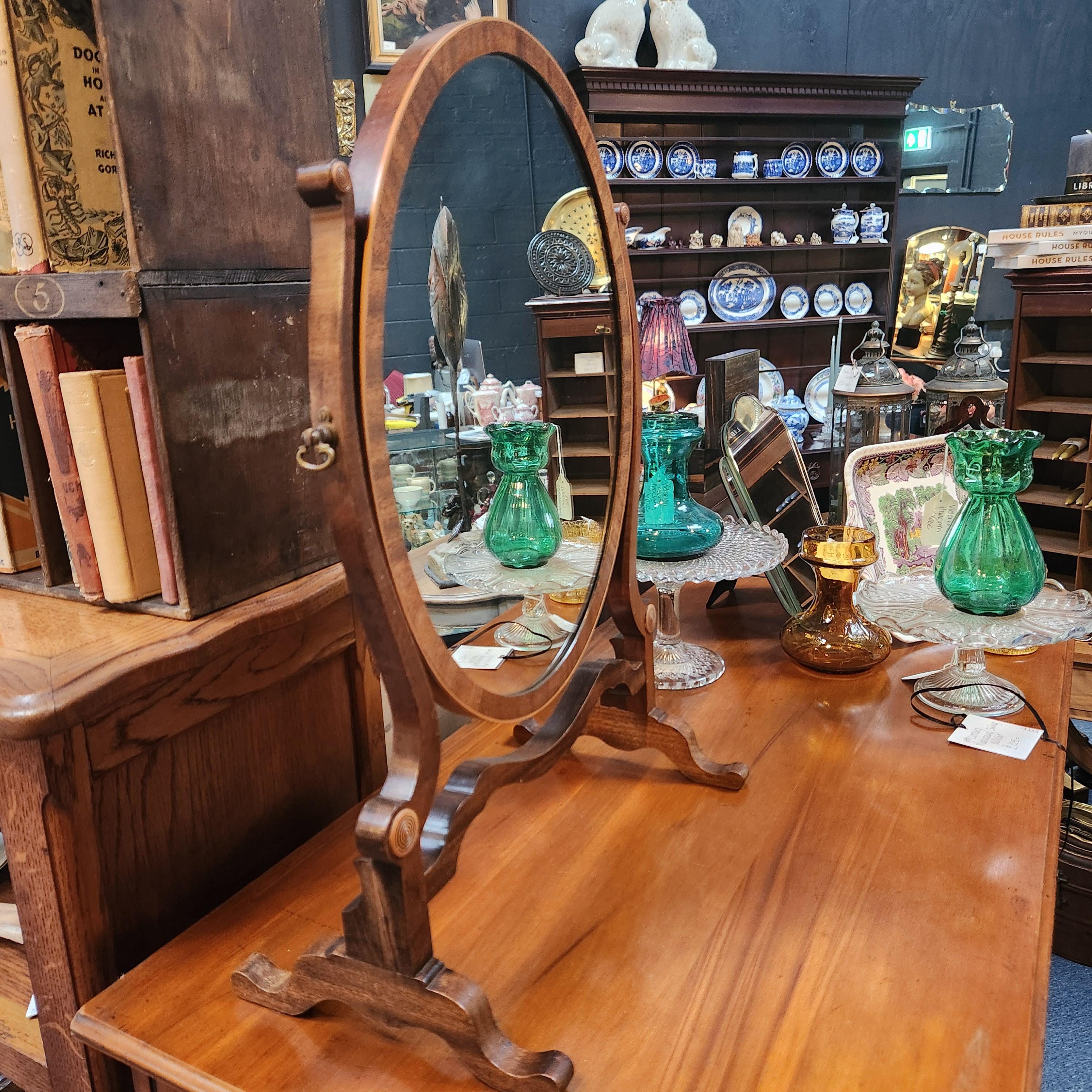 Late 19thC Mahogany Dressing Table Swing Mirror