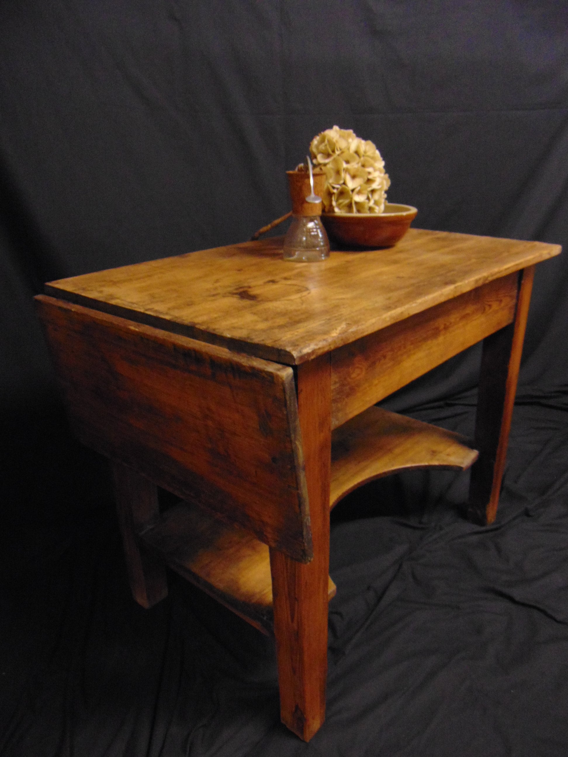 Stained Pine Antique Welsh Dairy Table