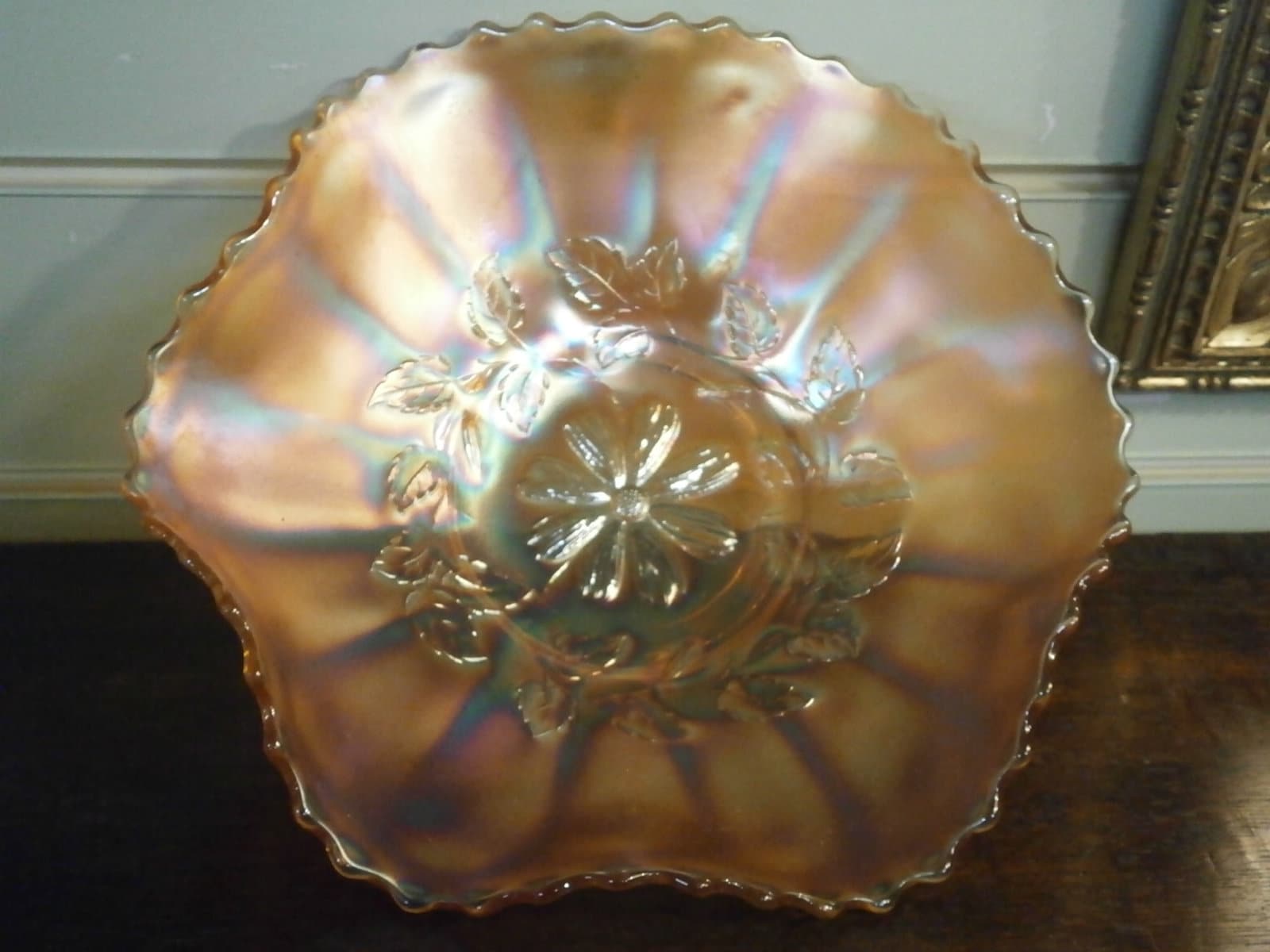Edwardian Carnival Glass Bowl