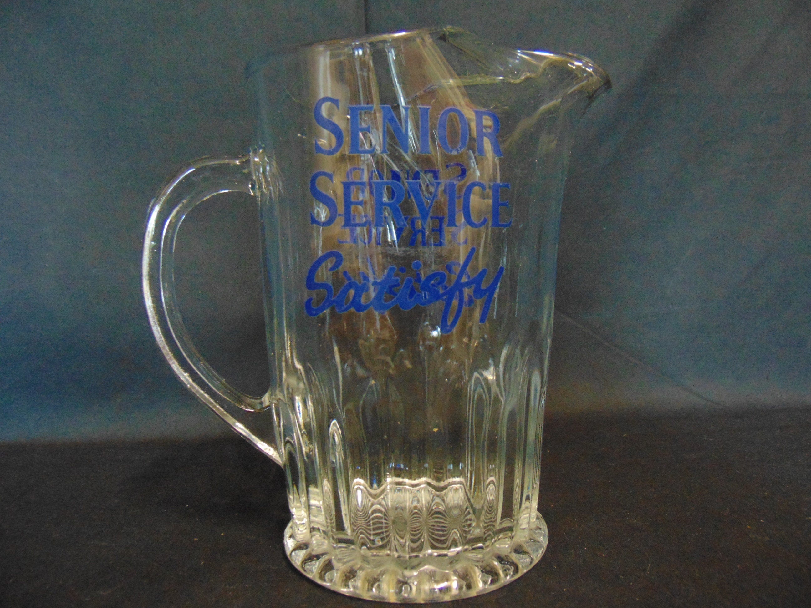 Vintage Senior Service Advertising Water Jug - Bar Ware