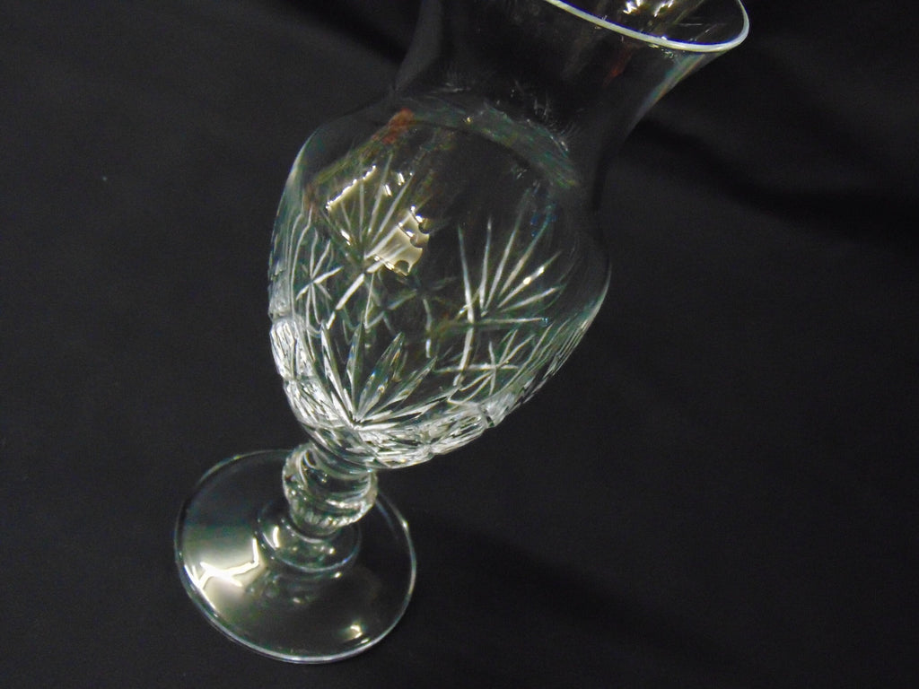Vintage Cut glass Regency style vase.