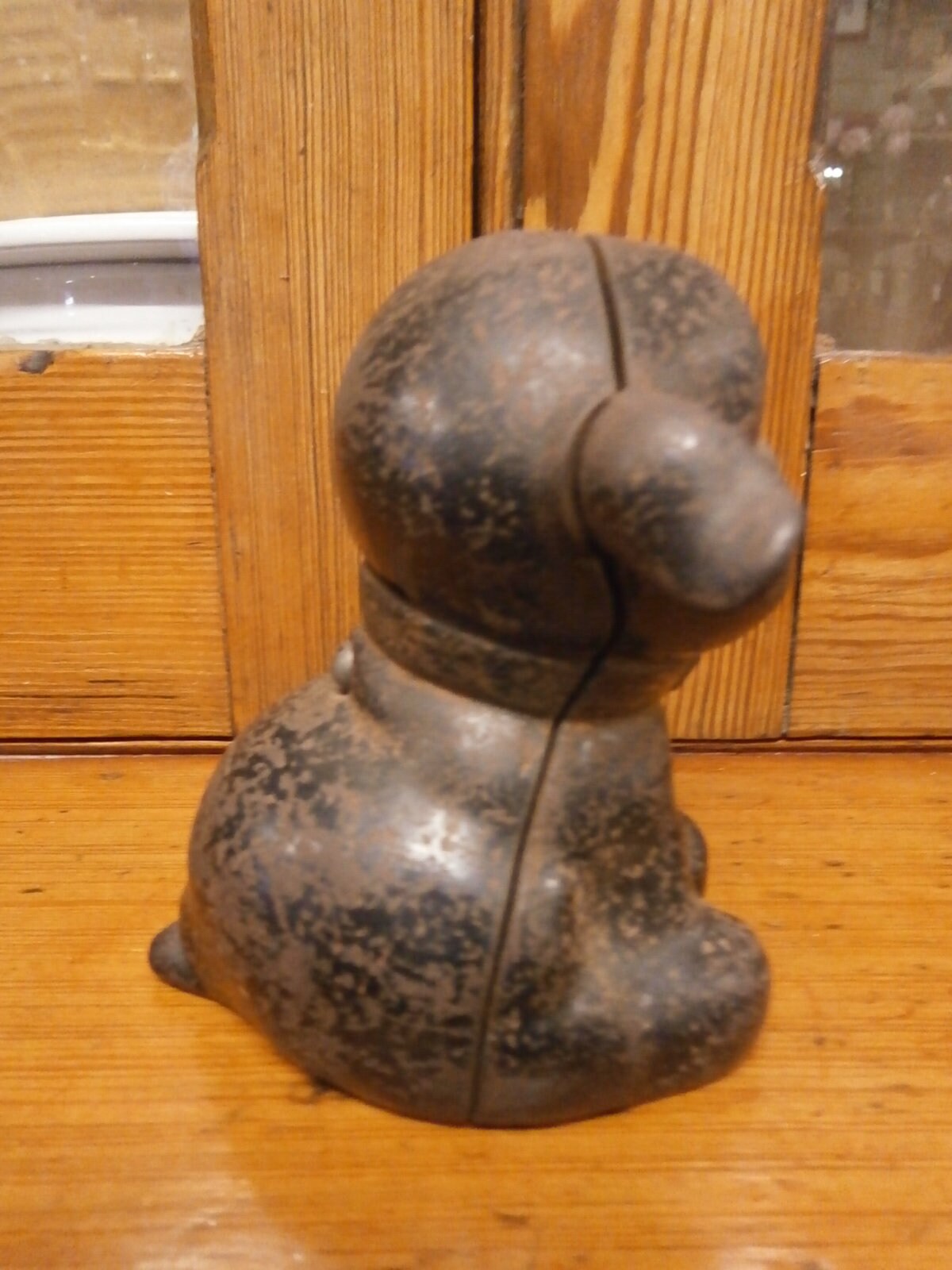Original Hubley Of USA Cast Iron Fido 1930s Money Box,- Vintage.
