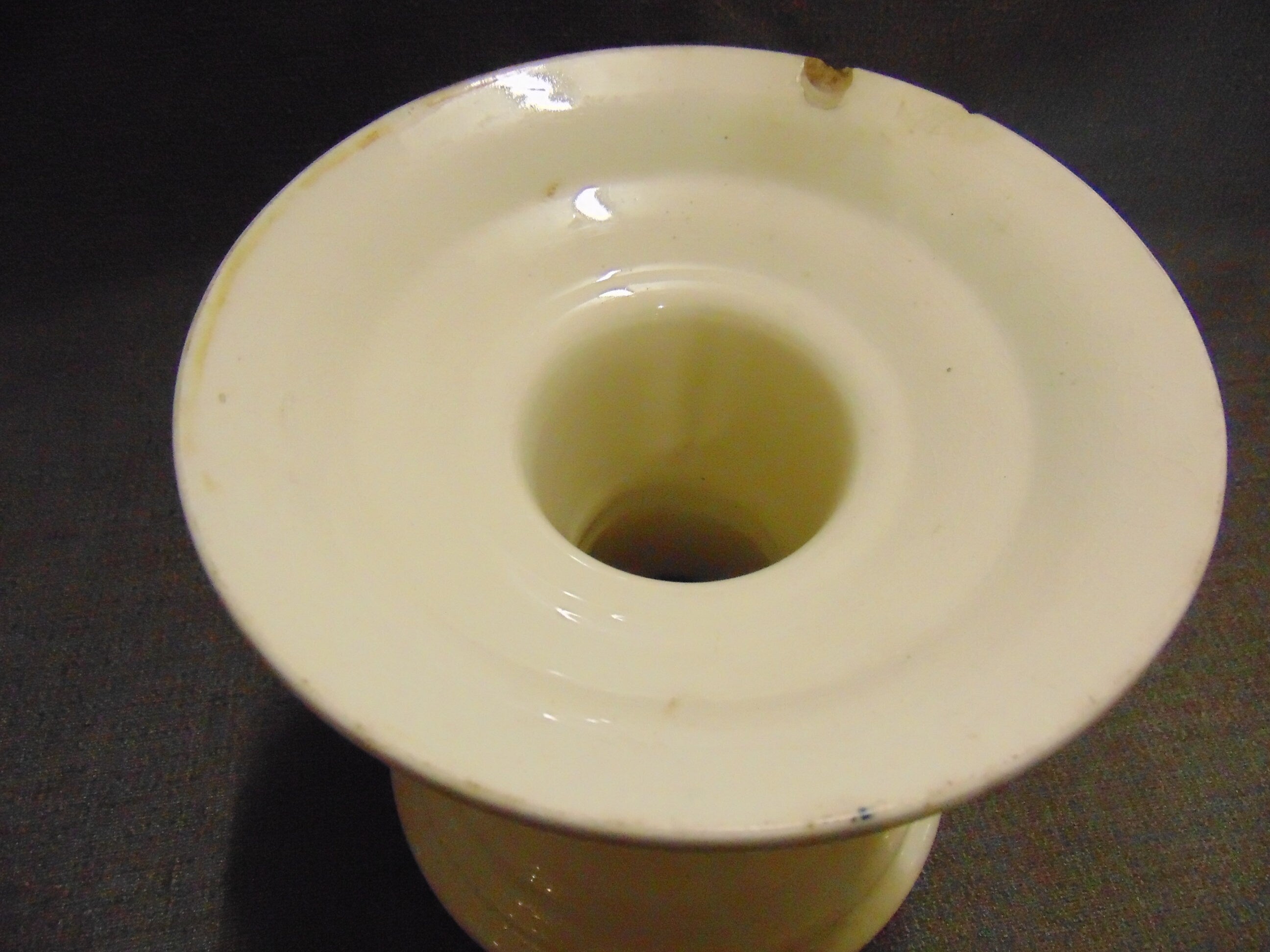 Edwardian White Ironstone Grocers Ham Stand - Vintage