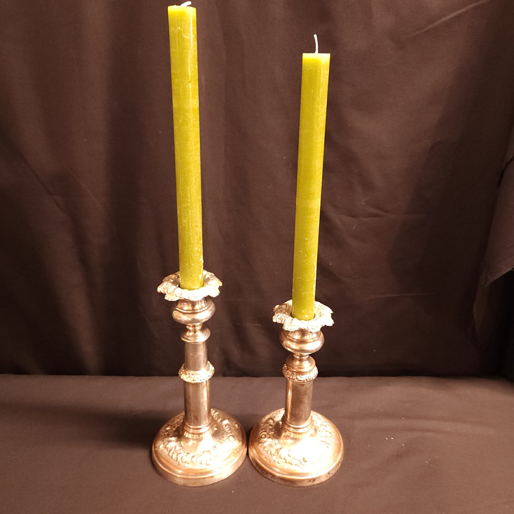 Pair Georgian Silver on Copper Candlesticks circa 1810/1820