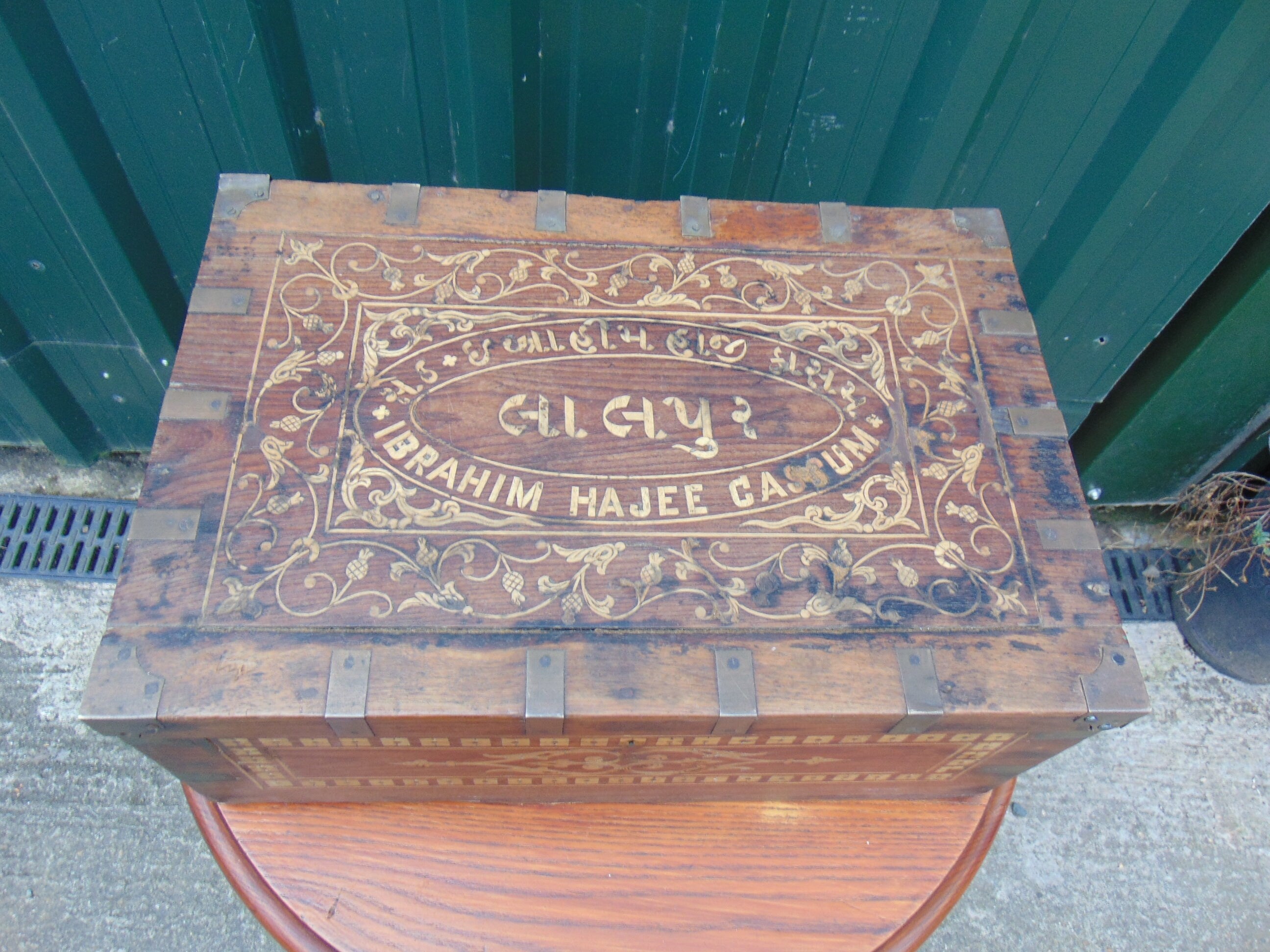 Late 19thC Inlaid Teak Indian Workbox