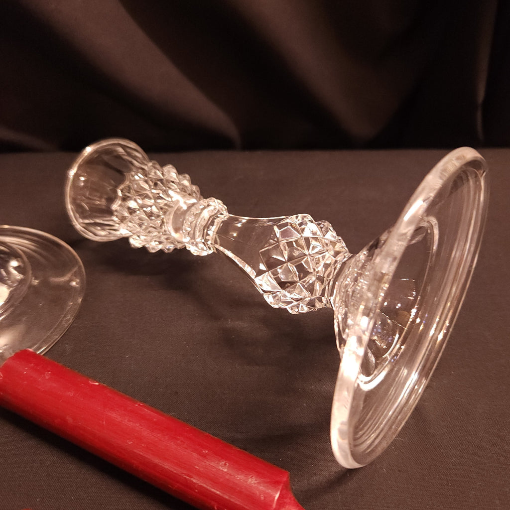 Pair of Crystal D'Arques Candlesticks