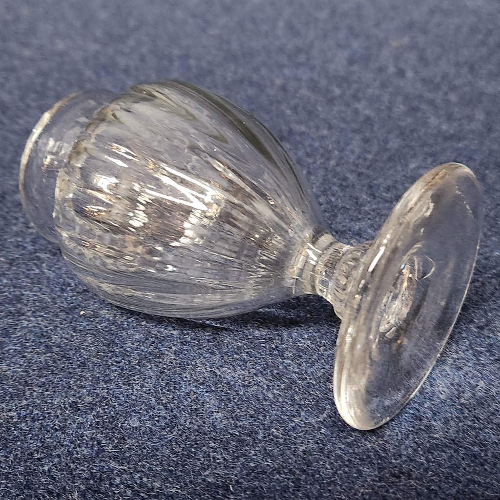 Hand Blown Glass Dry Mustard Lidded Jar Circa 1790