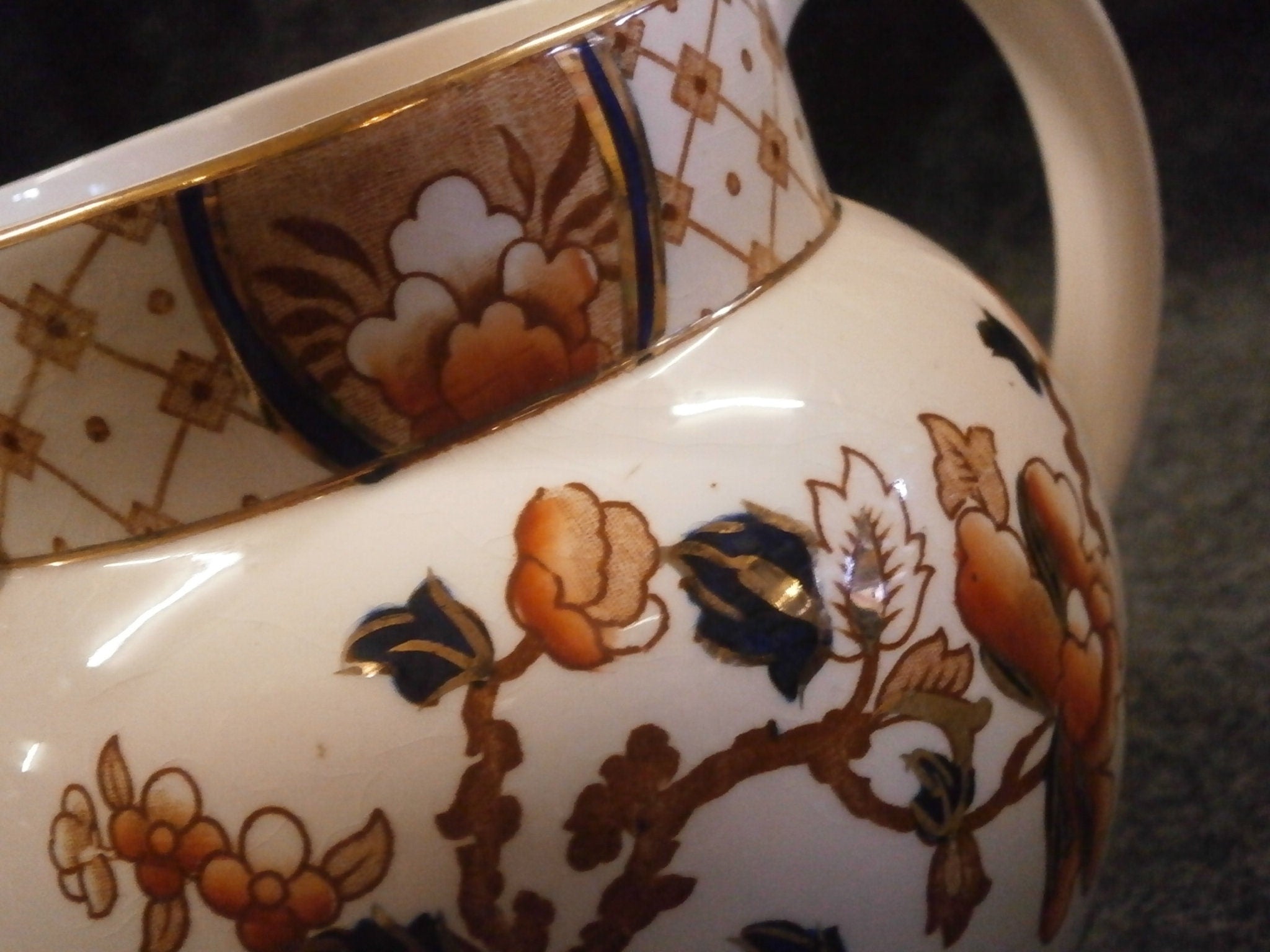 Imari Pattern Bursley Ware Jug by H. J. Wood Ltd