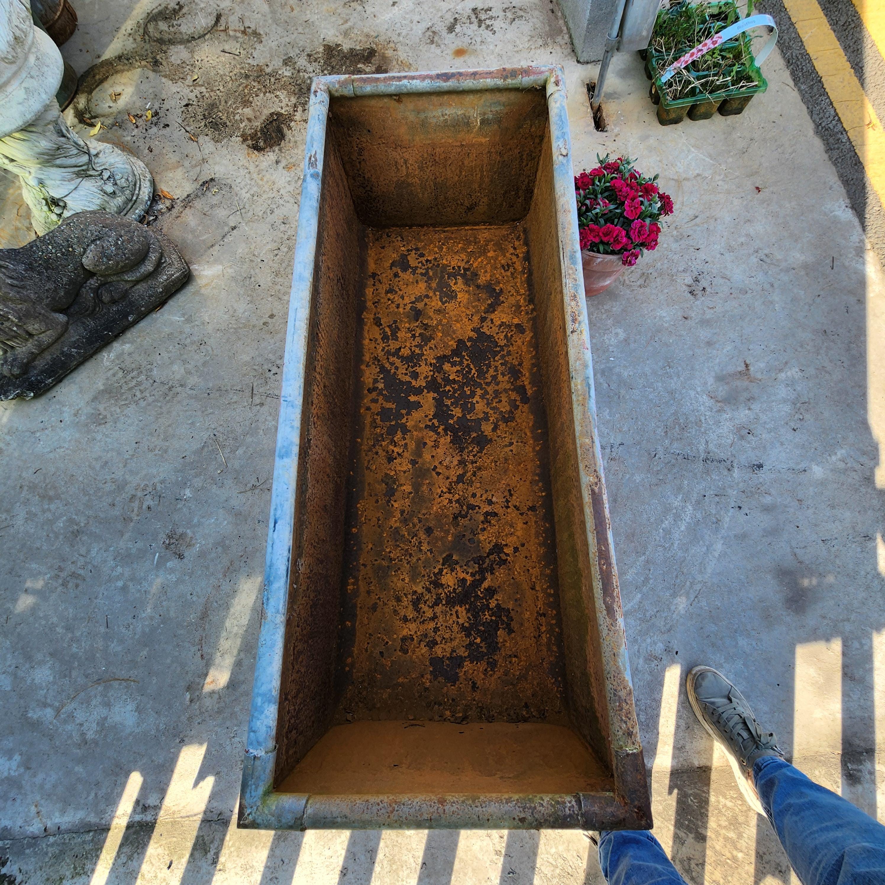 Old Galvanised Water Trough - Planter Only