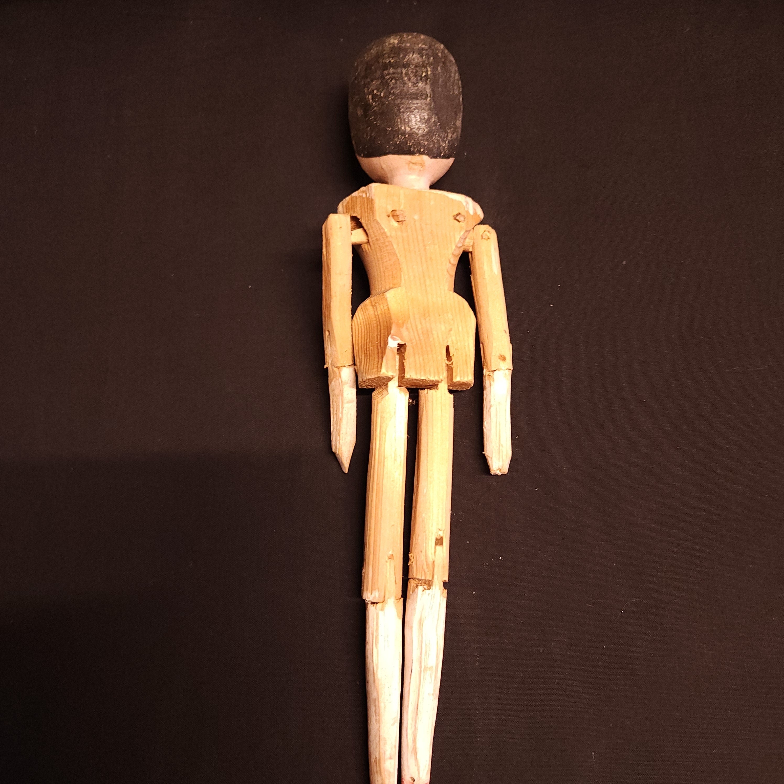 Antique Grodnertal Wooden Carved Peg Doll