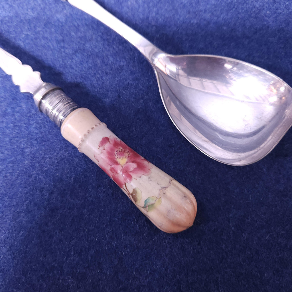 Devonware & Silverplate Salad Servers, Victorian