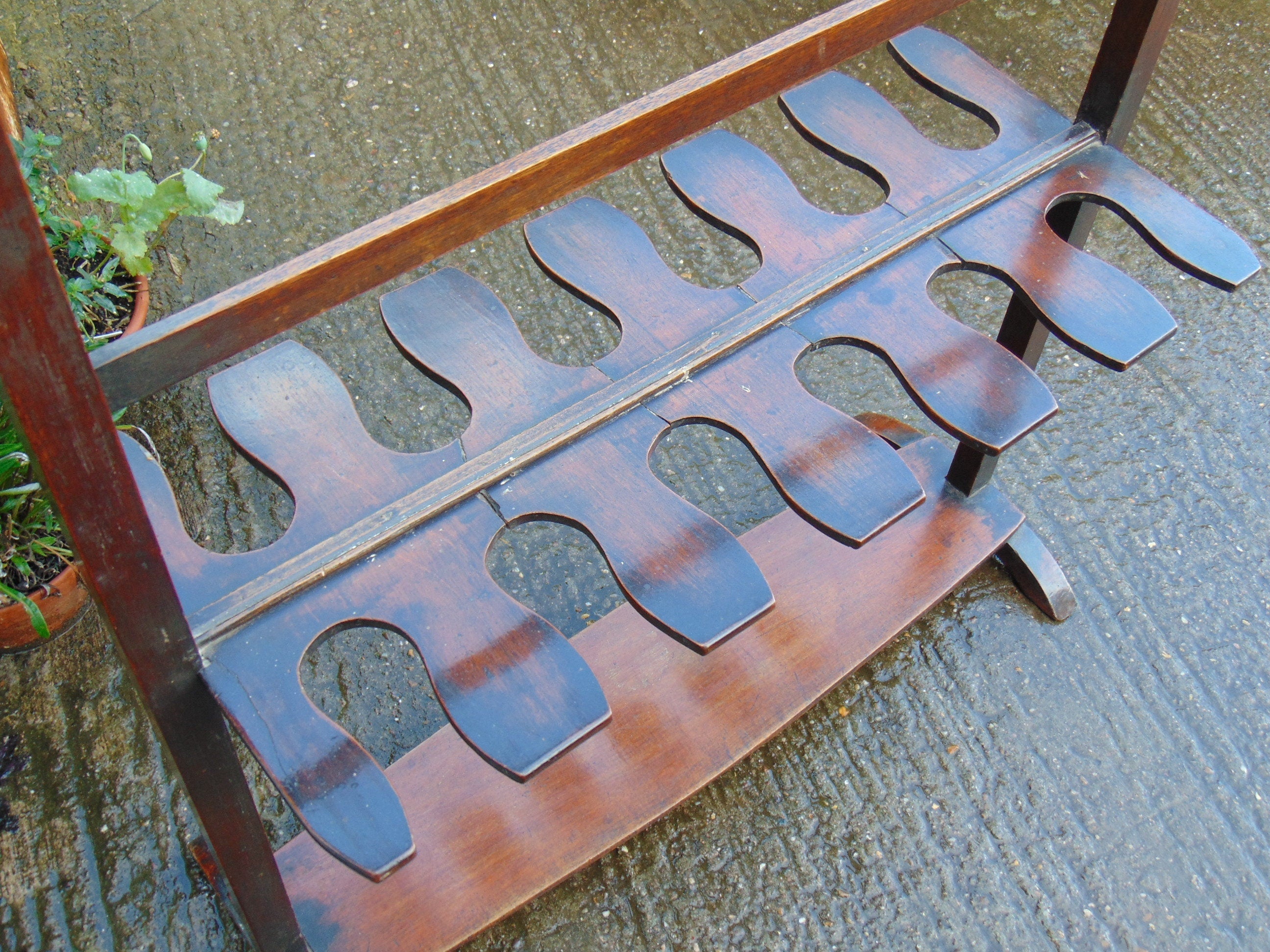 Georgian Double Sided Mahogany Boot Rack